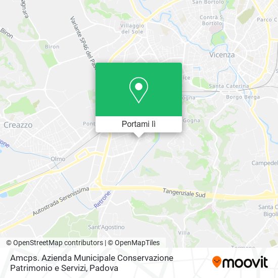Mappa Amcps. Azienda Municipale Conservazione Patrimonio e Servizi