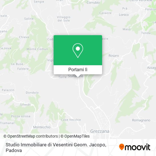 Mappa Studio Immobiliare di Vesentini Geom. Jacopo