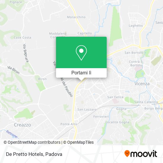 Mappa De Pretto Hotels