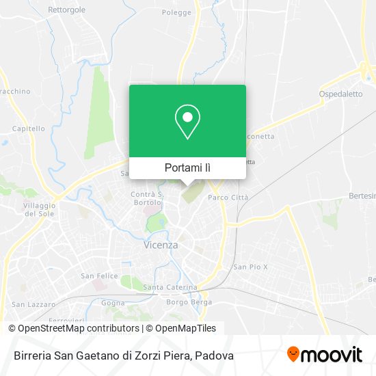 Mappa Birreria San Gaetano di Zorzi Piera