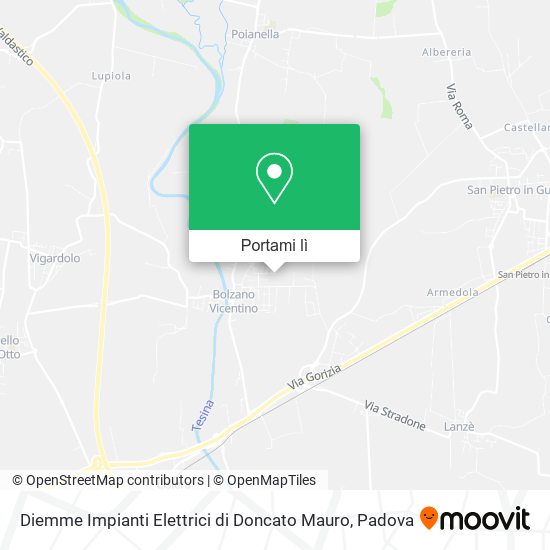 Mappa Diemme Impianti Elettrici di Doncato Mauro