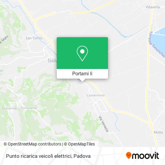 Mappa Punto ricarica veicoli elettrici