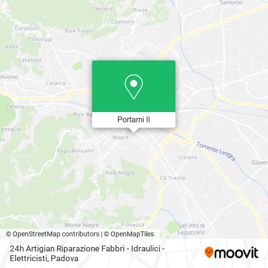 Mappa 24h Artigian Riparazione Fabbri - Idraulici - Elettricisti