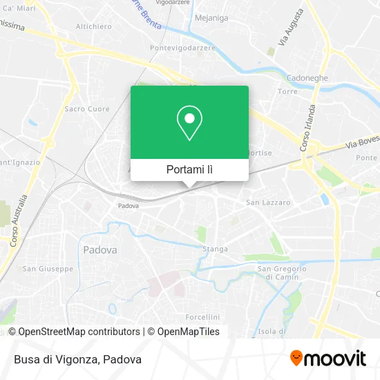 Mappa Busa di Vigonza