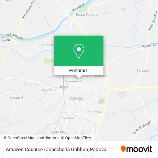 Mappa Amazon Counter-Tabaccheria Gabban