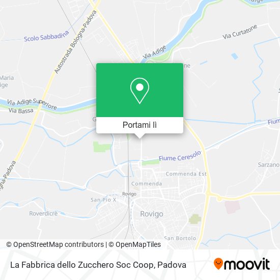 Mappa La Fabbrica dello Zucchero Soc Coop