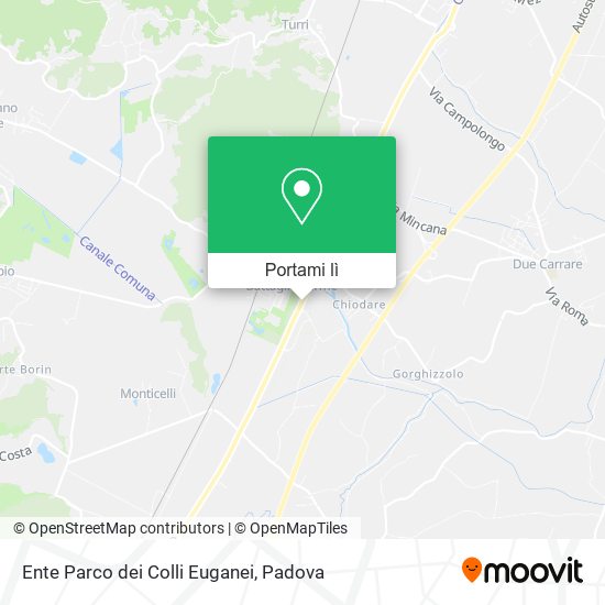 Mappa Ente Parco dei Colli Euganei