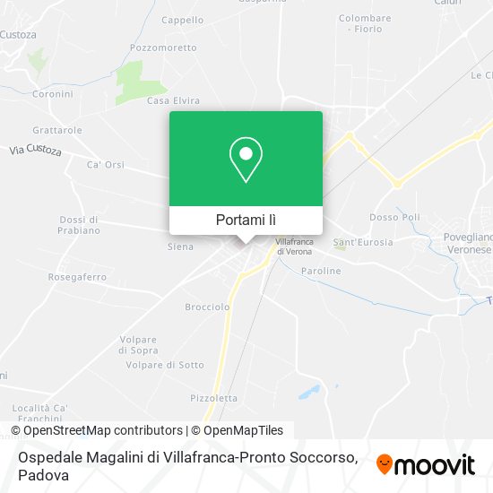 Mappa Ospedale Magalini di Villafranca-Pronto Soccorso