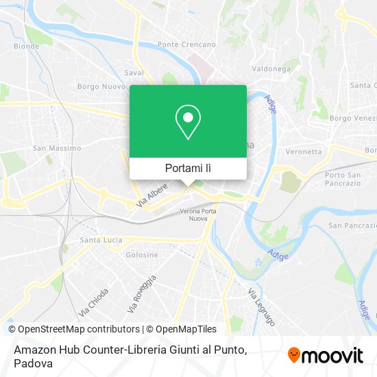 Mappa Amazon Hub Counter-Libreria Giunti al Punto