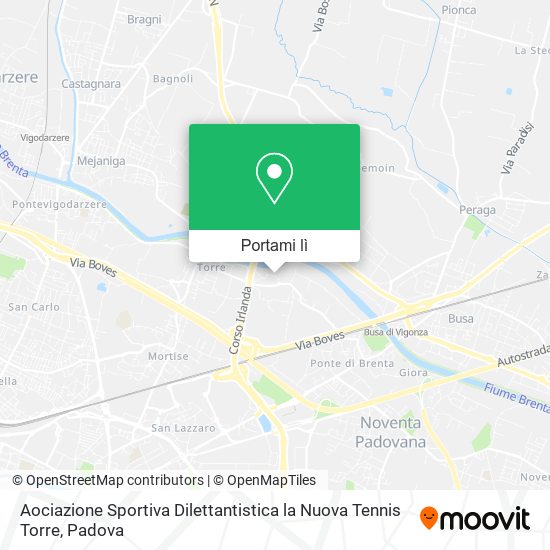 Mappa Aociazione Sportiva Dilettantistica la Nuova Tennis Torre