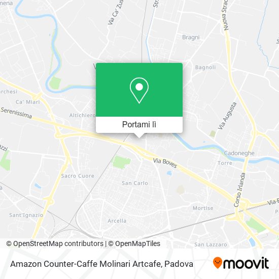 Mappa Amazon Counter-Caffe Molinari Artcafe