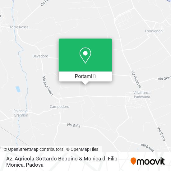 Mappa Az. Agricola Gottardo Beppino & Monica di Filip Monica