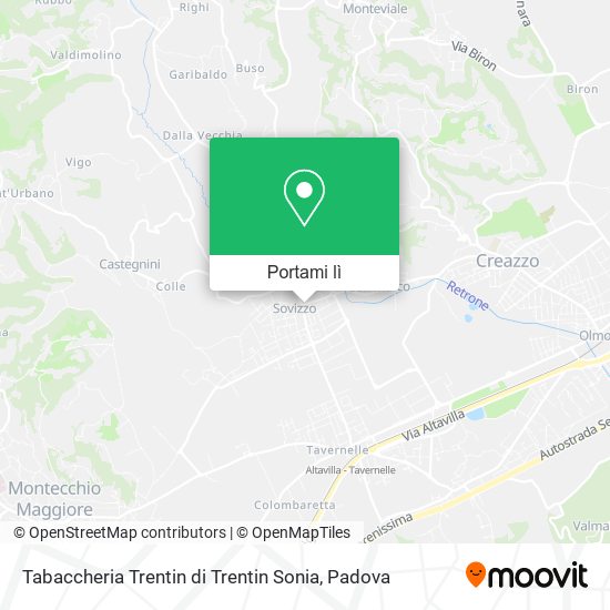 Mappa Tabaccheria Trentin di Trentin Sonia