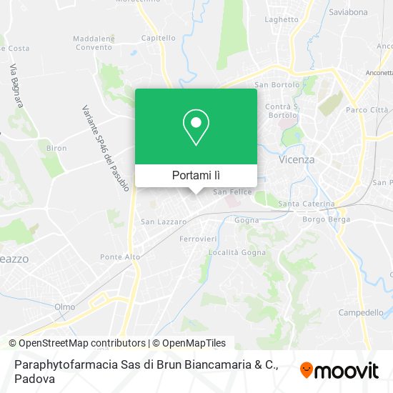 Mappa Paraphytofarmacia Sas di Brun Biancamaria & C.