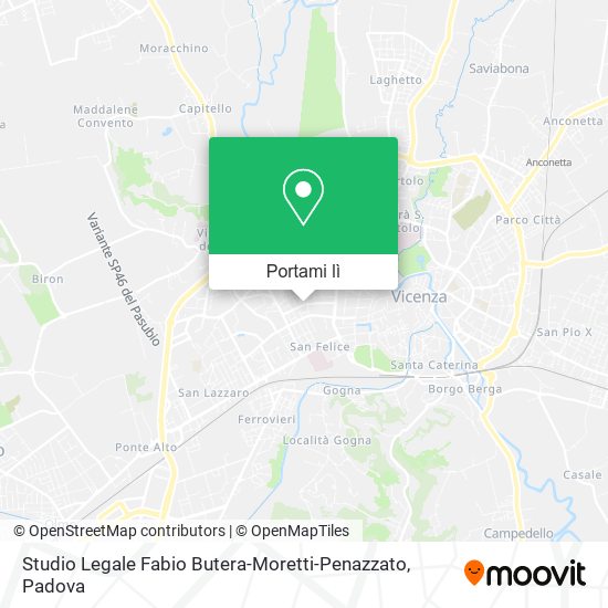 Mappa Studio Legale Fabio Butera-Moretti-Penazzato