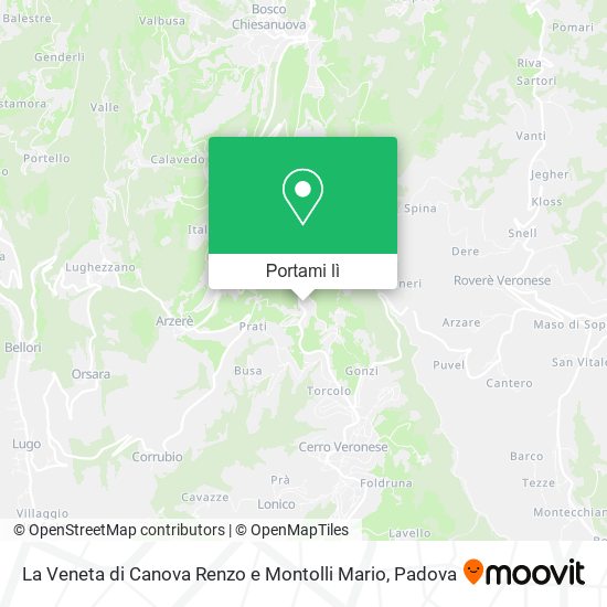 Mappa La Veneta di Canova Renzo e Montolli Mario