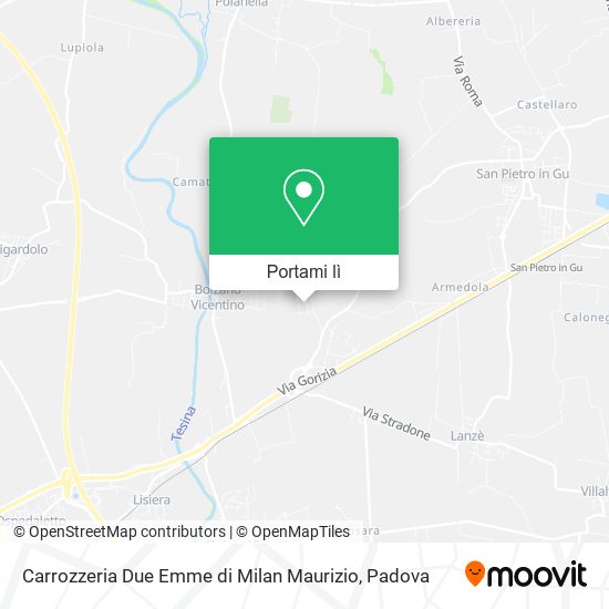 Mappa Carrozzeria Due Emme di Milan Maurizio