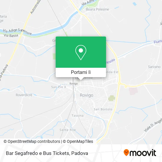 Mappa Bar Segafredo e Bus Tickets