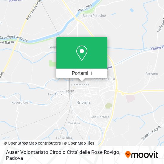 Mappa Auser Volontariato Circolo Citta' delle Rose Rovigo