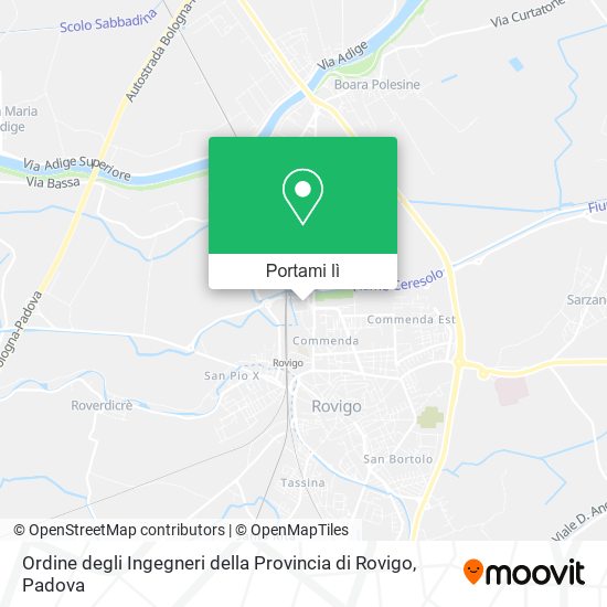 Mappa Ordine degli Ingegneri della Provincia di Rovigo