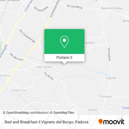 Mappa Bed and Breakfast il Vigneto del Borgo
