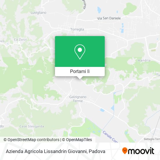 Mappa Azienda Agricola Lissandrin Giovanni