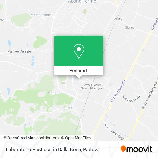 Mappa Laboratorio Pasticceria Dalla Bona