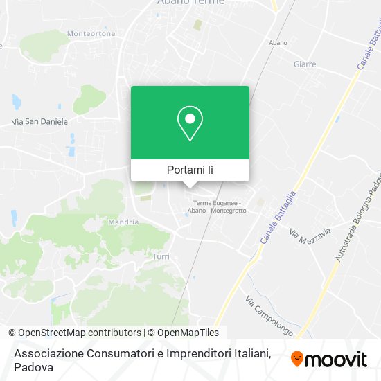 Mappa Associazione Consumatori e Imprenditori Italiani