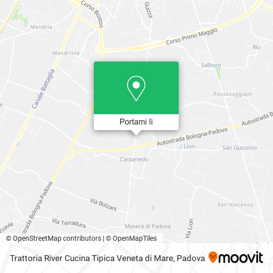 Mappa Trattoria River Cucina Tipica Veneta di Mare