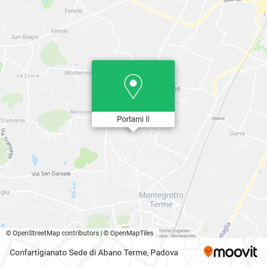 Mappa Confartigianato Sede di Abano Terme