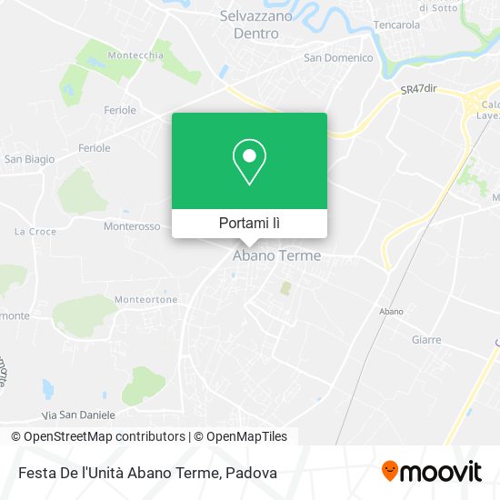 Mappa Festa De l'Unità Abano Terme