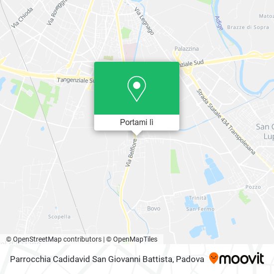 Mappa Parrocchia Cadidavid San Giovanni Battista