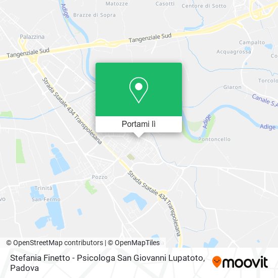 Mappa Stefania Finetto - Psicologa San Giovanni Lupatoto