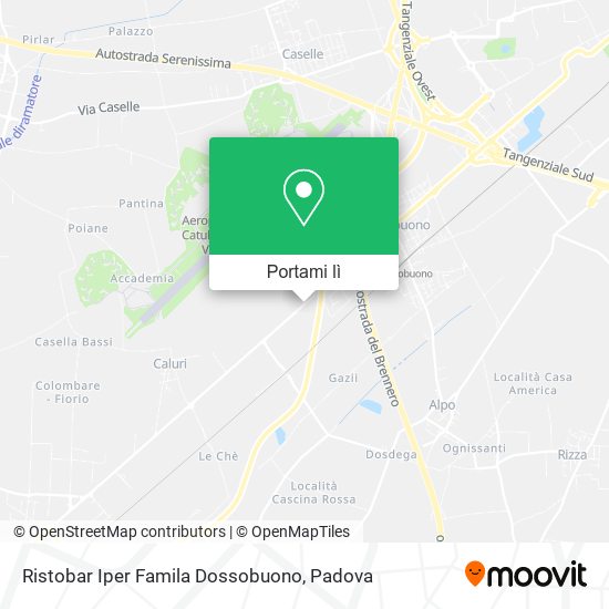 Mappa Ristobar Iper Famila Dossobuono