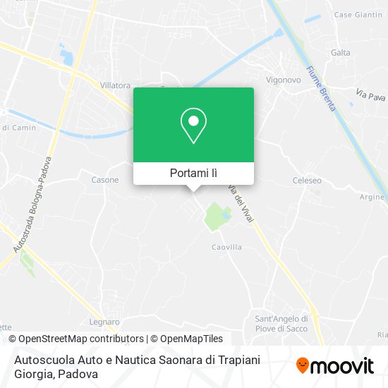Mappa Autoscuola Auto e Nautica Saonara di Trapiani Giorgia