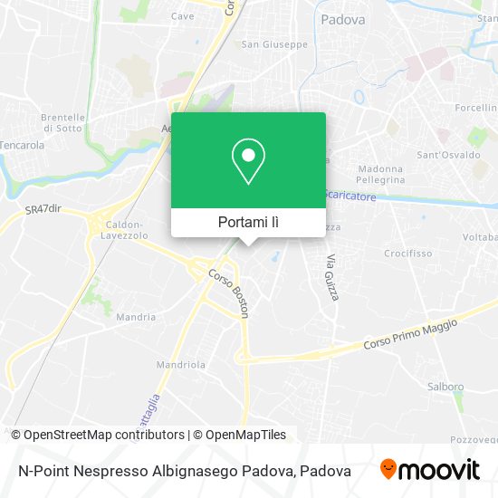 Mappa N-Point Nespresso Albignasego Padova