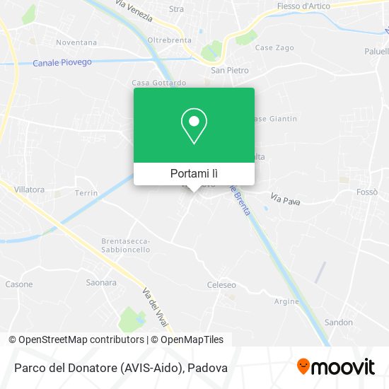 Mappa Parco del Donatore (AVIS-Aido)