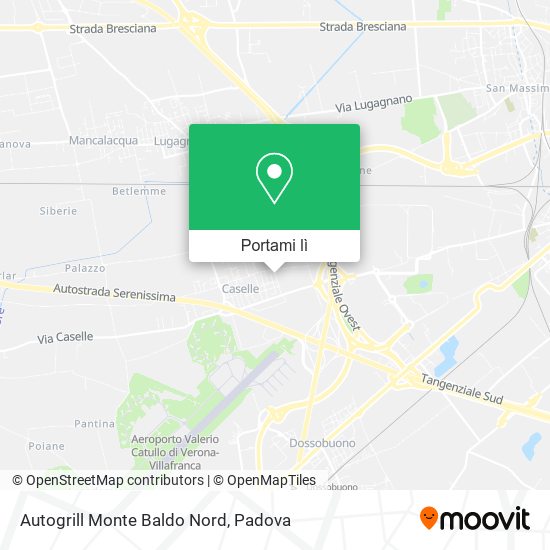 Mappa Autogrill Monte Baldo Nord