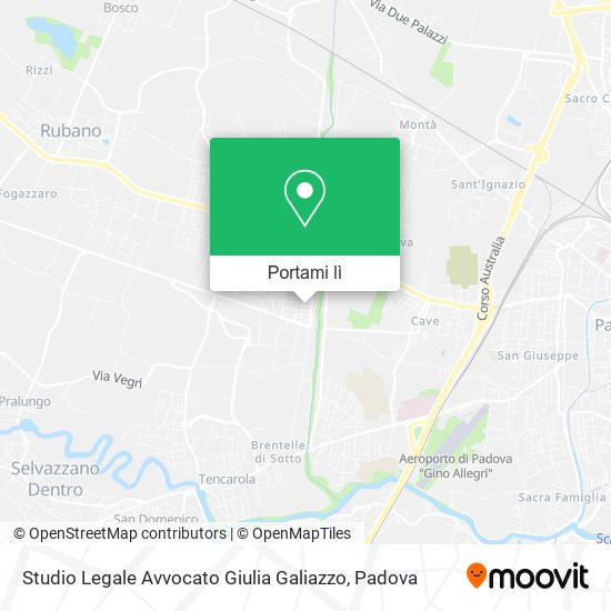 Mappa Studio Legale Avvocato Giulia Galiazzo