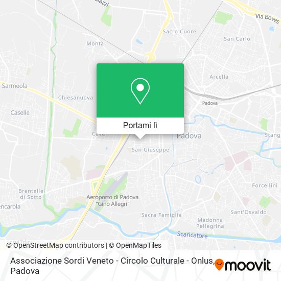 Mappa Associazione Sordi Veneto - Circolo Culturale - Onlus
