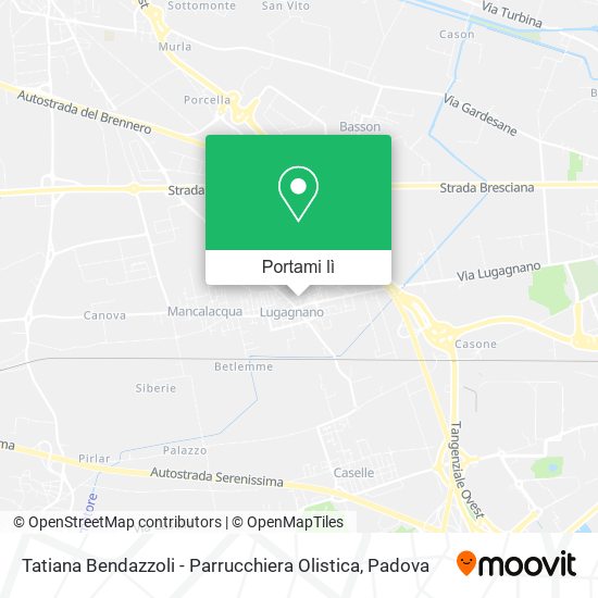 Mappa Tatiana Bendazzoli - Parrucchiera Olistica