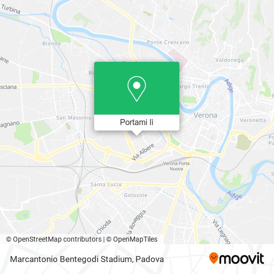 Mappa Marcantonio Bentegodi Stadium