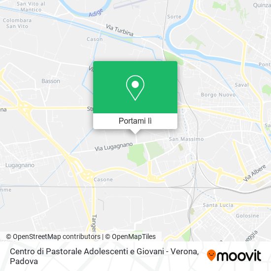 Mappa Centro di Pastorale Adolescenti e Giovani - Verona