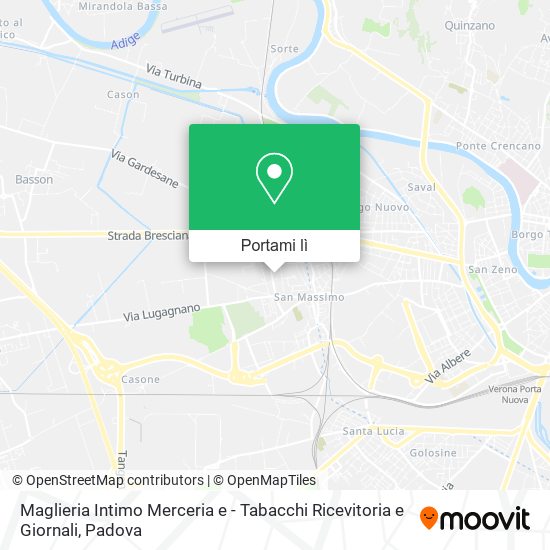 Mappa Maglieria Intimo Merceria e - Tabacchi Ricevitoria e Giornali
