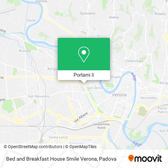 Mappa Bed and Breakfast House Smile Verona