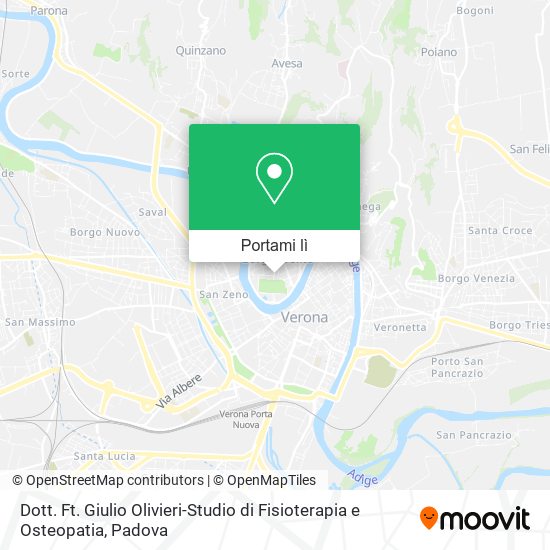Mappa Dott. Ft. Giulio Olivieri-Studio di Fisioterapia e Osteopatia