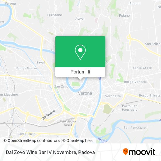 Mappa Dal Zovo Wine Bar IV Novembre