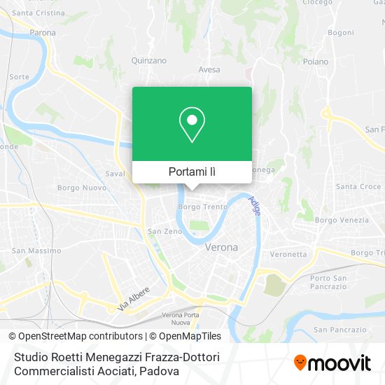 Mappa Studio Roetti Menegazzi Frazza-Dottori Commercialisti Aociati