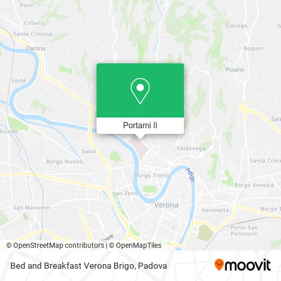 Mappa Bed and Breakfast Verona Brigo