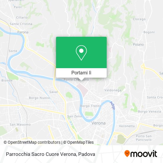 Mappa Parrocchia Sacro Cuore Verona